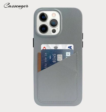 Cassenger [Fashion Series] iPhone 14 Pro Max Leather Case with Stitching Sponge