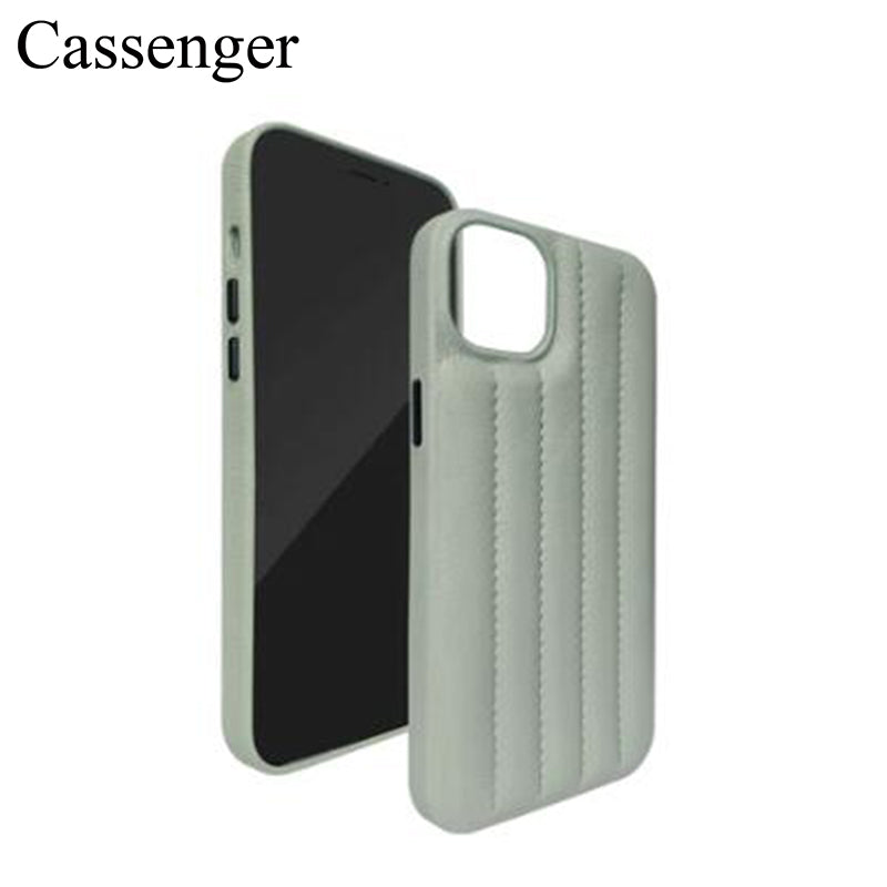 Cassenger [Fashion Series] iPhone 14 Plus Leather Case with Stitching Sponge