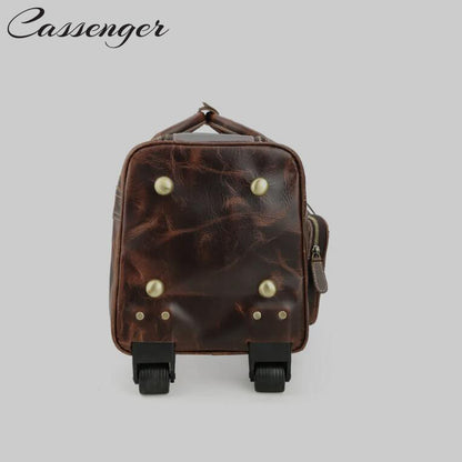 Cassenger Leather Suitcases Brown