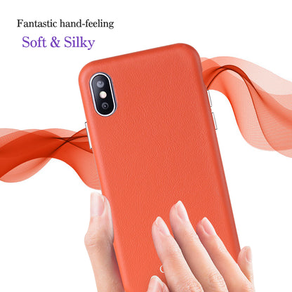 Cassenger Genuine Italian Leather Phone Case Protective Thin Shell Hard Back Cover for iPhone Xs Max 2018