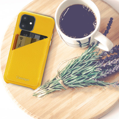 Cassenger Cross-section Series Genuine Italian Leather Case for iPhone 11 - Yellow