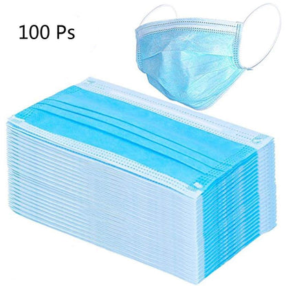 3-Ply Disposable Efficient Face Mask, Medical Mask, Earloop, UltraLight Weight, Polyester Masks for Personal Health