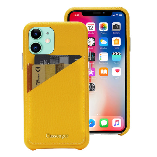 Cassenger Cross-section Series Genuine Italian Leather Case for iPhone 11 - Yellow